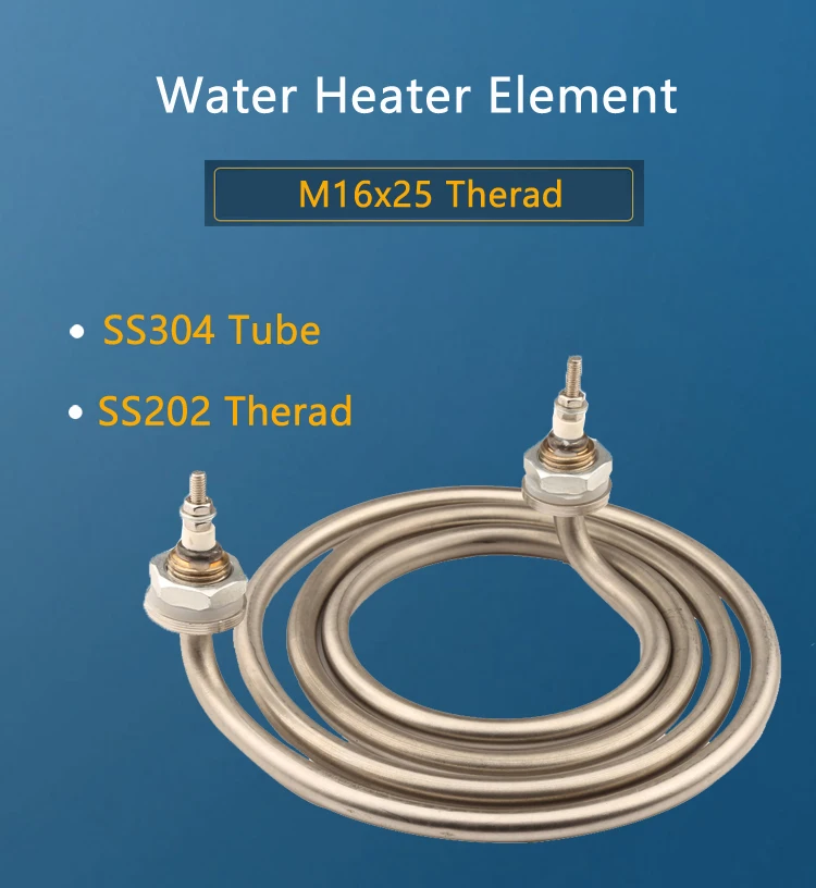 3000 W 220 V 4 кольца элемент водонагревателя SUS304 плоская катушка 2-контактный Нагревательный элемент для бочонка