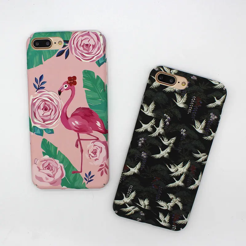 Роскошные Пластик мультфильм &quotфламинго&quot чехол для iPhone 7 Чехол 6 S Plus Телефонные