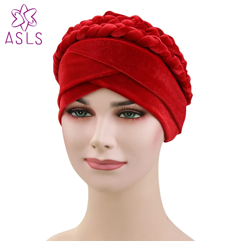 

New Women Hot Style Velvet Turban Cap Chemotherapy Hat Bandana Headscarf Ladies Hair Accessories
