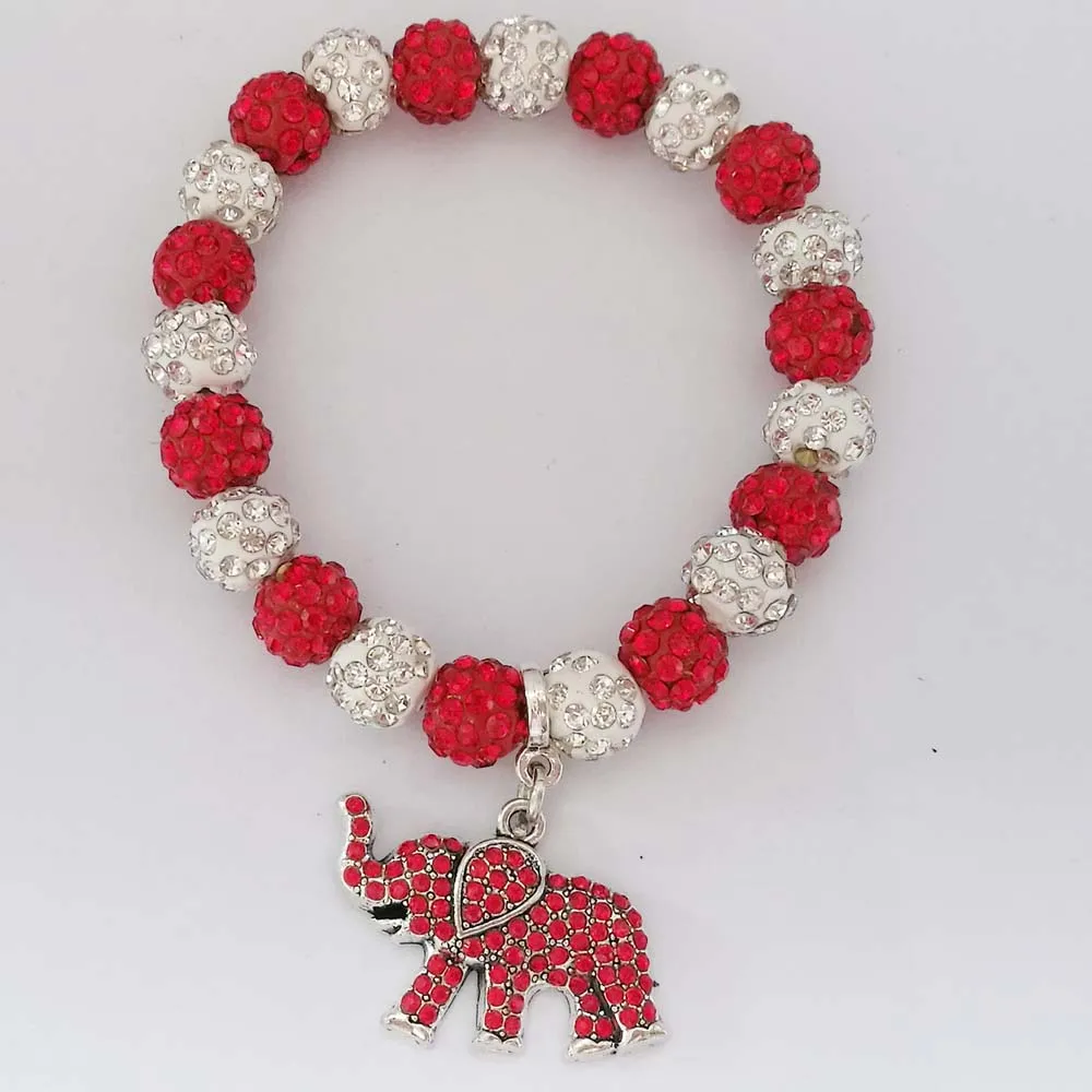 elephant Диско бусины-Pavé Дельта Сигма Тета гербовый щит с украшением наверху DIY Шарм браслет на резинке; бижутерия - Окраска металла: elephant