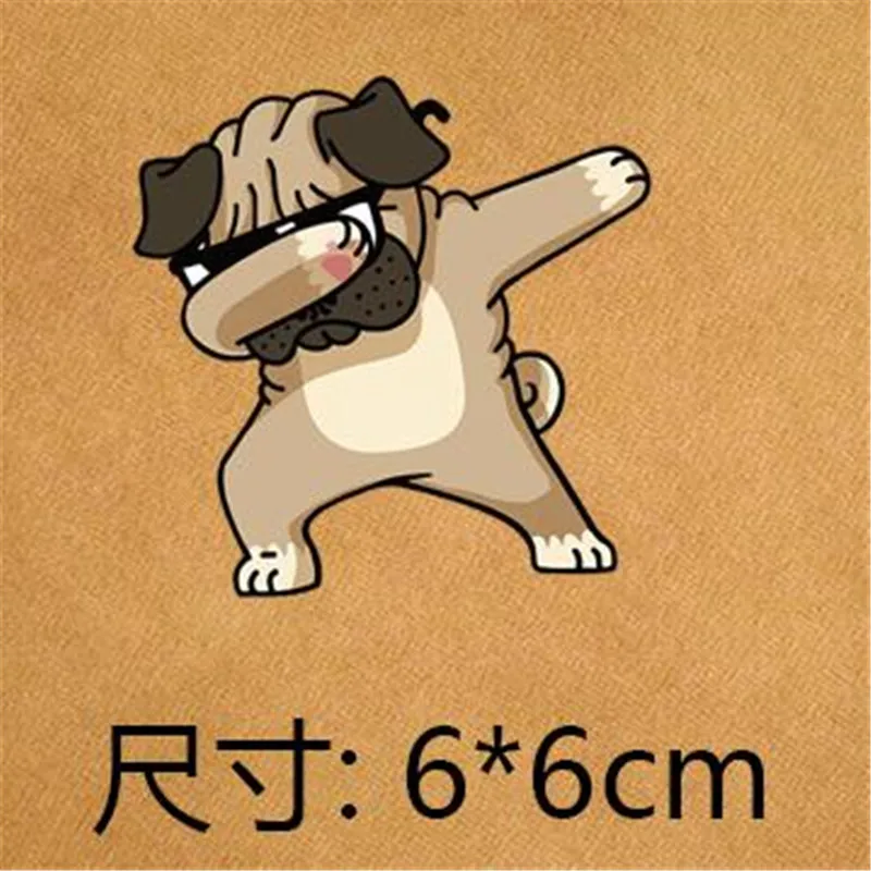 Цветочные нашивки для одежды 3d наклейки крутая собака Железный На переноске