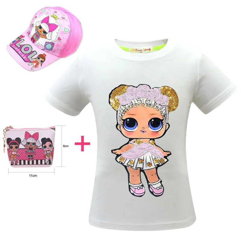 Новинка 2019 года футболка с короткими рукавами для девочек кукол Детская круглым