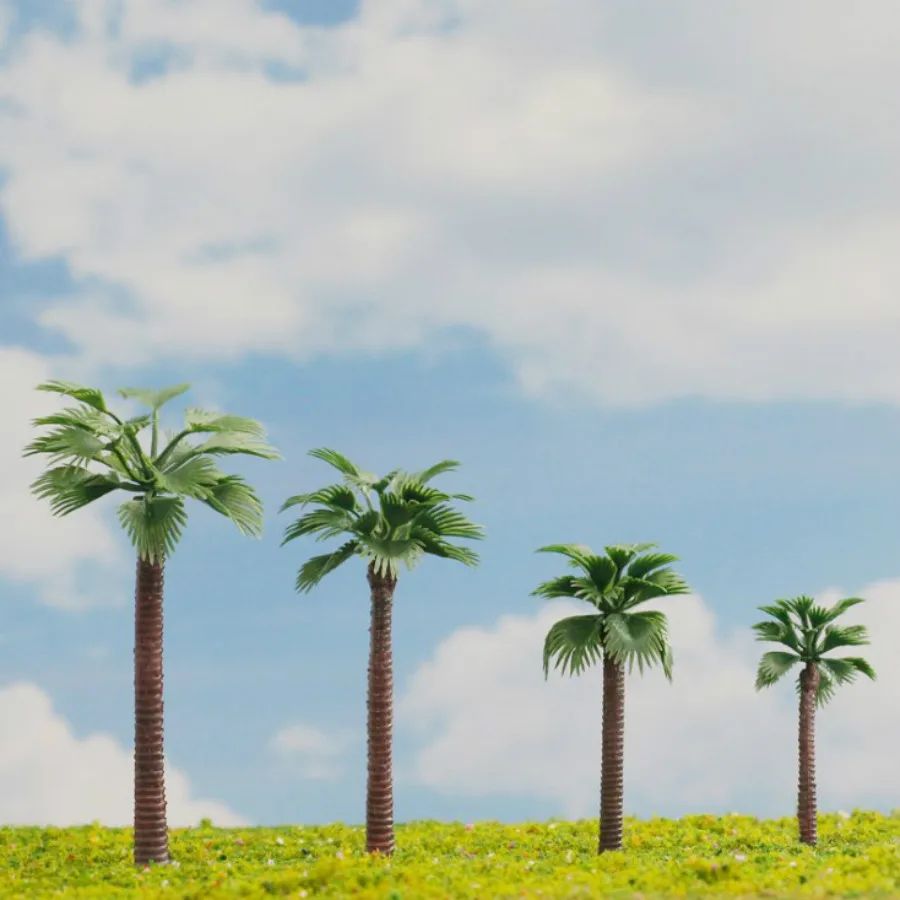 

100pcs/lot 8cm 1/150 Scale Plastic Model Palm Tree In Architecture Model Building