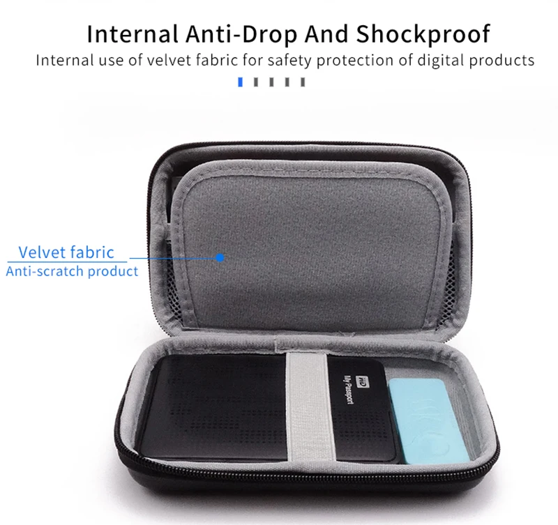 2,5 дюймов, аксессуары для жесткого диска, чехол-сумка для WD Seagate HDD power Phone, USB кабель, u-диск, SD карта, внешний аккумулятор, органайзер для путешествий