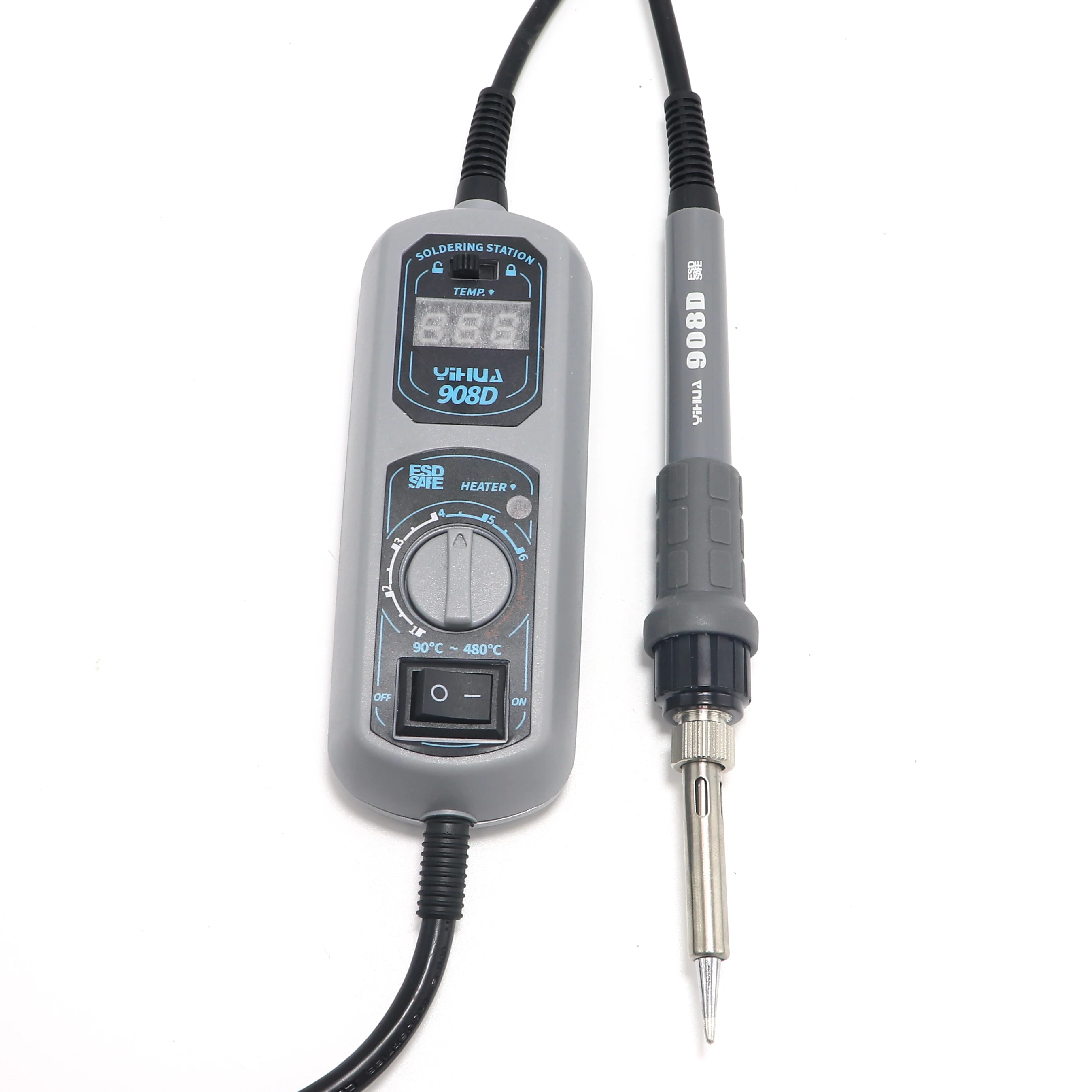 YIHUA 908D 908 220 В/110 В паяльная станция Мини Портативный Регулируемый Электрический