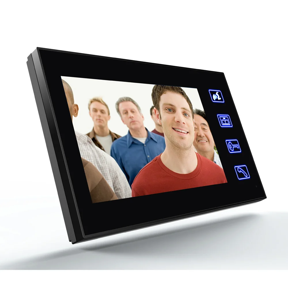 Система контроля доступа RFID с ЖК дисплеем 7 дюймов домофона 2 мониторами без