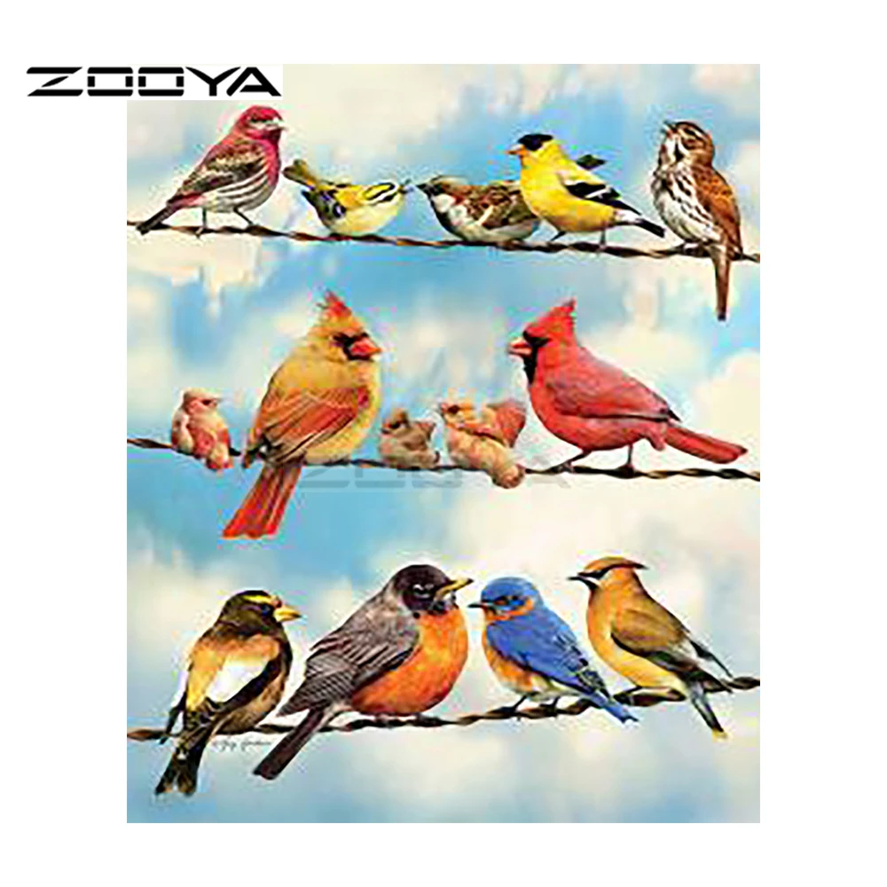 

ZOOYA New Birds Animals Diamond Painting Mosaic Diamond Embroidery Home Decoration F1167