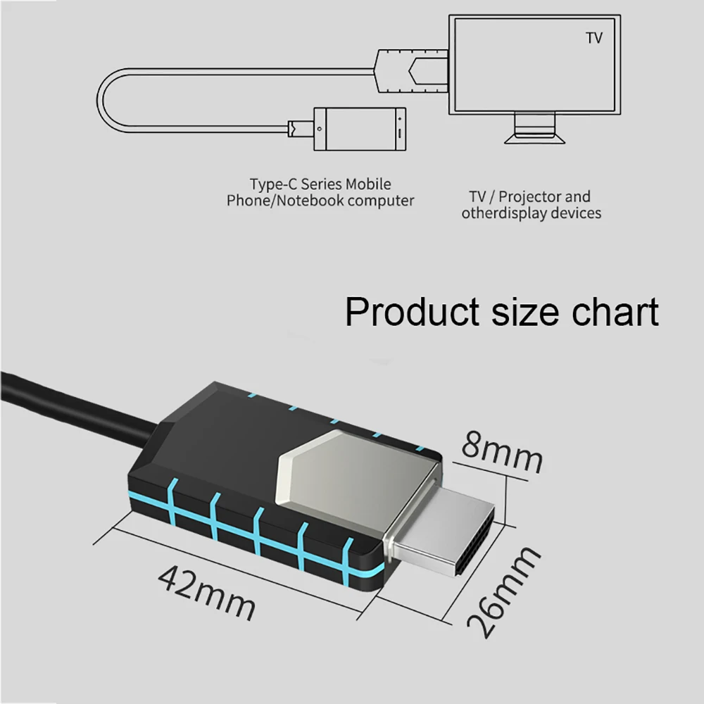 1080P 4K USB C к HDMI Кабель-адаптер Тип C папа к HDMI папа адаптер конвертер для samsung S9 S8 huawei mate 10 P20 MacBook Pro