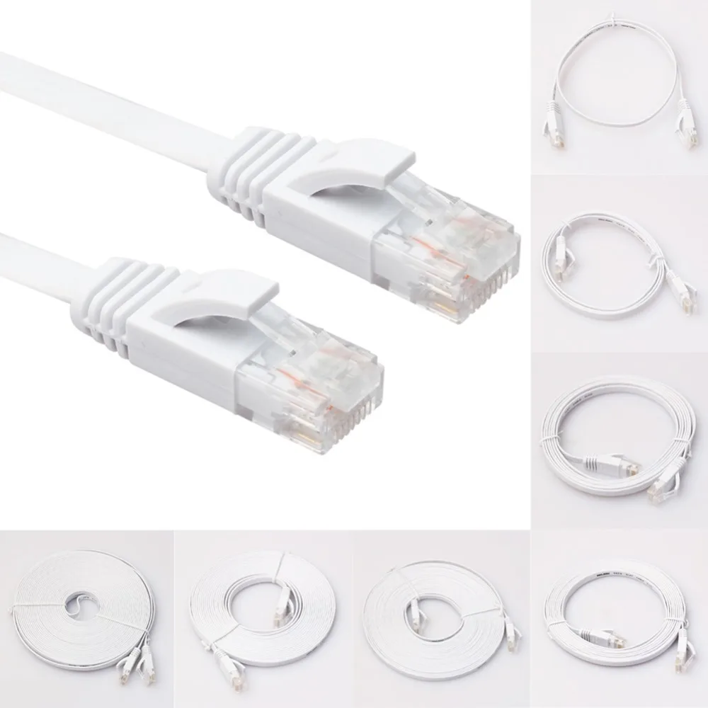 Плоские кабели Ethernet 1 м/2 м/3 м CAT6 плоский сетевой кабель UTP шнур RJ45 соединительный