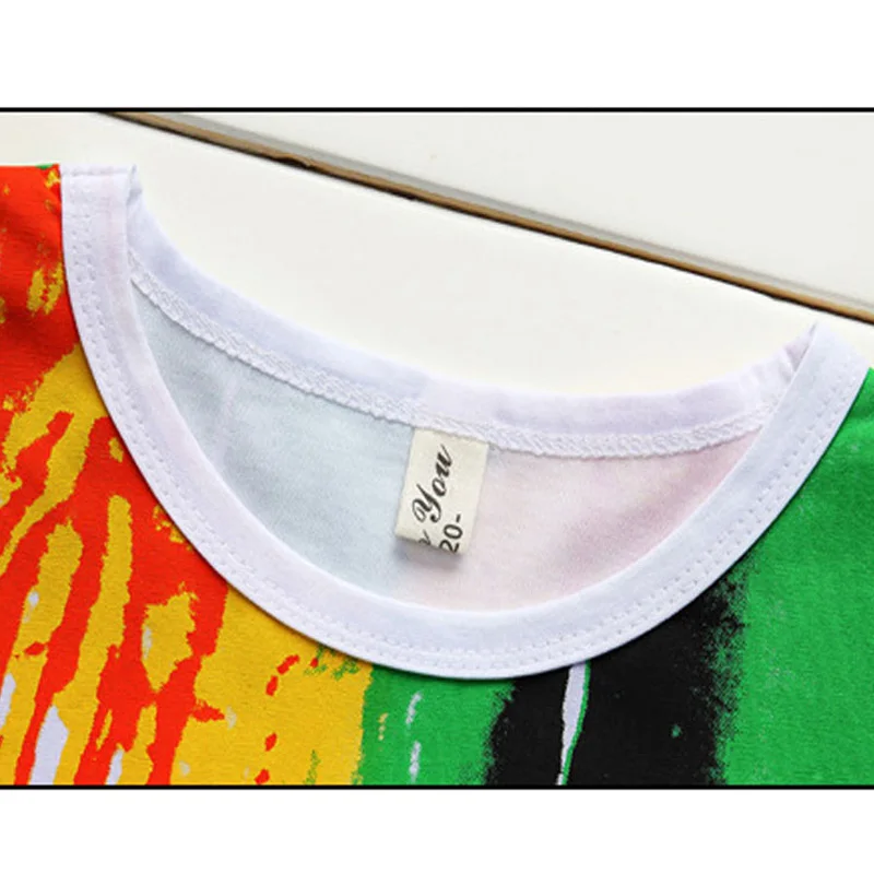 Для маленьких мальчиков Цвет печати Спортивная футболка + наборы коротких штанов