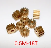 5pieceslot 0 5m 18teeth metal copper precision micro model motor gear hole2mm