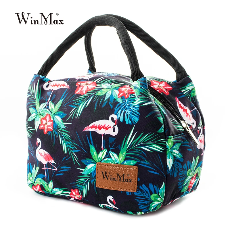 

Winmax New Design Floral Lunch Handbags Thermal Food Picnic Lunch Bags for Women Men Adults Kids Toddler Nurses Flowers Painting