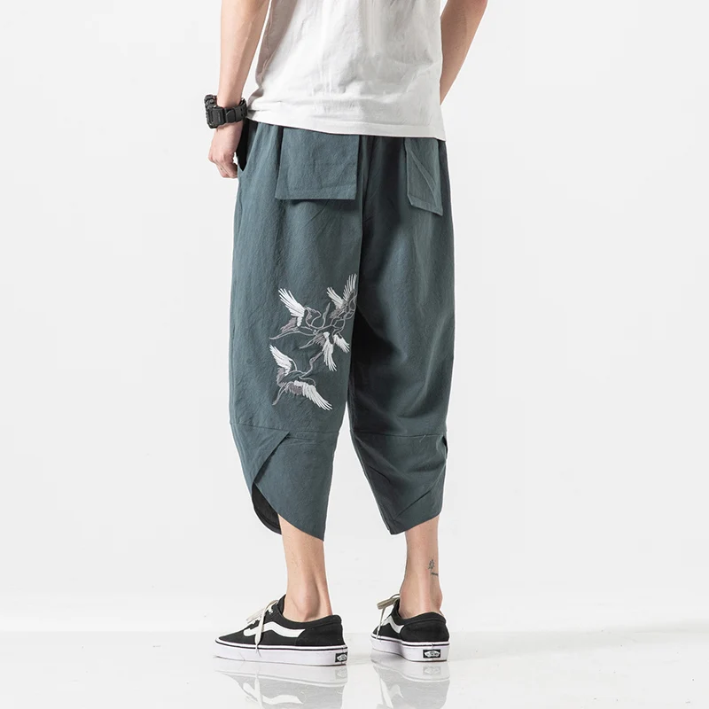 

Embroidered Chinese Style Leisure Mens Summer Casual Fitness Joggers Fashion Men Plus Size 5XL Trousers Sweatpants