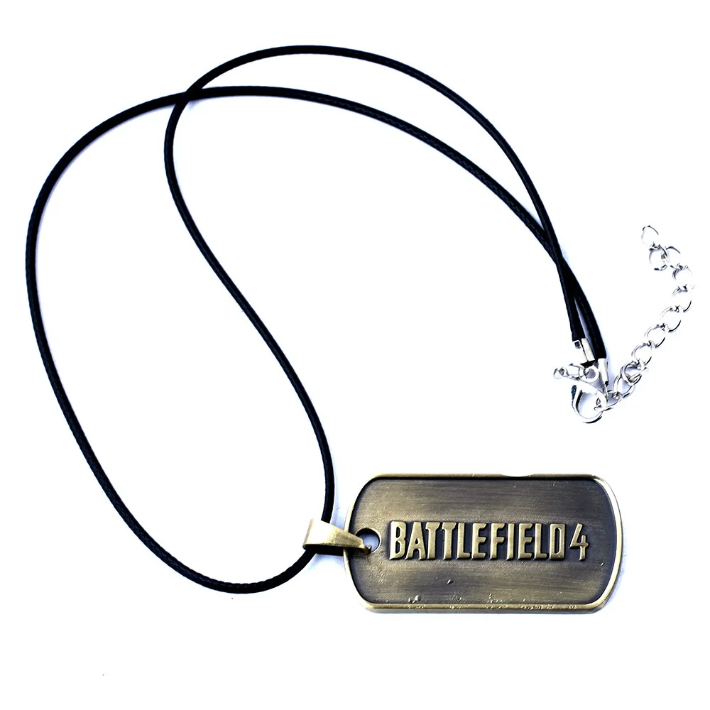 FPS игра BATTLEFIELD 4 кулон с биркой для собак надпись логотип сплав кожа цепь чокер