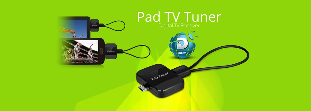DVB-T2 микро USB ТВ-тюнер Geniatech MyGica PT360 DVB T2 Pad TV HD stick эфирный приемник dvb-t для android телефона планшета