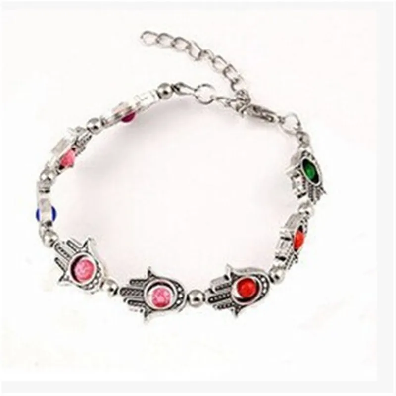 2017 Новый модный простой глаз хамса руки религиозные очаровательные синие Бусины