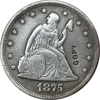 Копия монеты Свобода Соединенные Штаты 1875-CC | Дом и сад