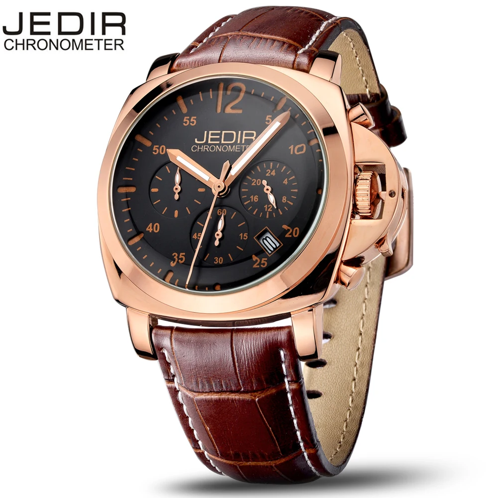 Часы наручные JEDIR Мужские кварцевые повседневные Роскошные спортивные с