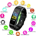 LIGE спортивный смарт-браслет для мужчин и женщин, цифровые светодиодные Смарт-часы, водонепроницаемые, кровяное давление, пульсометр, шагомер для Android IOS + коробка