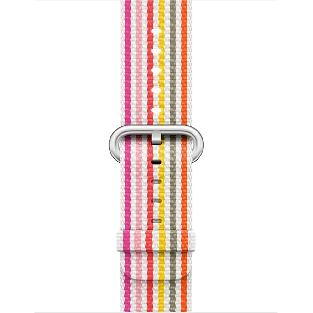 Pink Thin Strip URVOI ремешок для Apple Watch series 5 4 3 2 1 тканая нейлоновая ткань-как на ощупь ремешок для iWatch new pride edition Классическая пряжка - Цвет ремешка: Pink Thin Strip