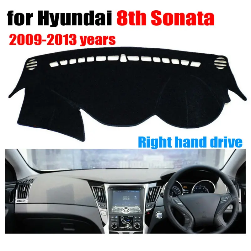 

RKAC Car dashboard cover mat for Hyundai 8th Sonata 2009-2013 Right hand drive dashmat pad dash cover auto dashboard accessories