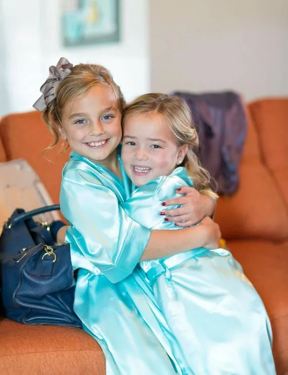 Новое поступление Одноцветный халат для девочек банный халаты маленьких женщин