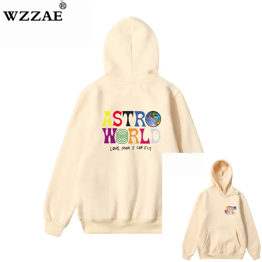 Khaki Трэвисс Скотт ASTROWORLD WISH YOU WAS HERE толстовки модные буквы ASTROWORLD Толстовка уличная Мужская Женская пуловер Толстовка - Цвет: Khaki