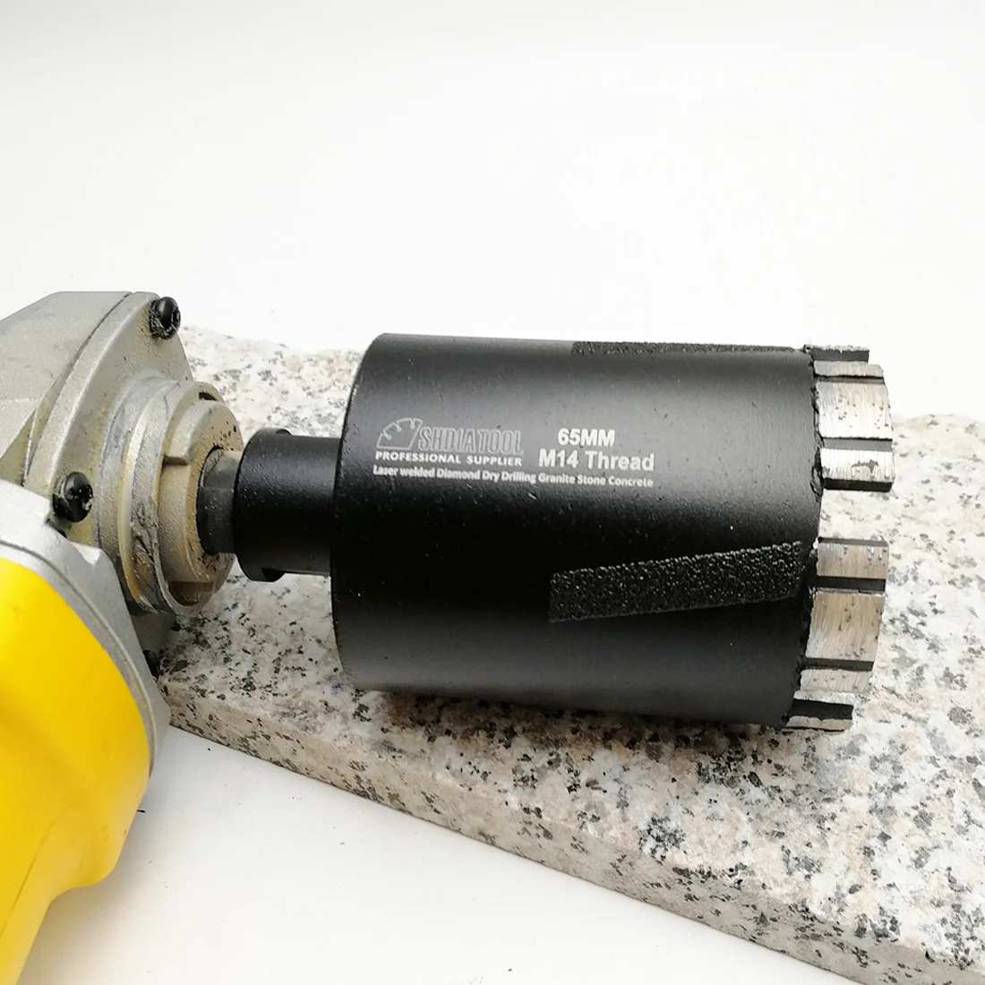 Алмазные сверла SHDIATOOL комплект из 2 насадок для сухого сверления М14 65 мм с боковой