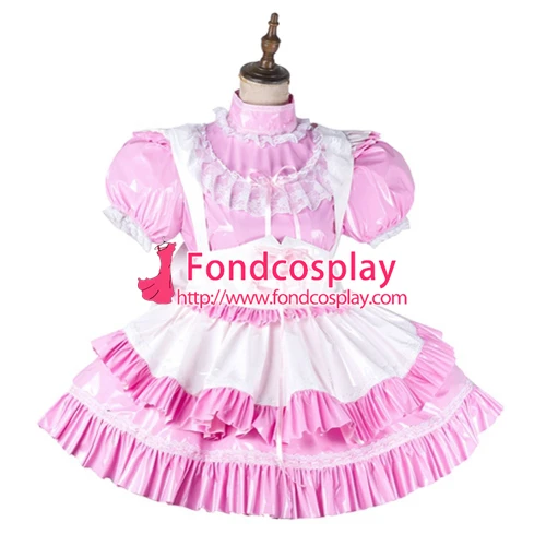 Горничная Сисси ПВХ платье Запираемая униформа косплей костюм на заказ [G2149]| |