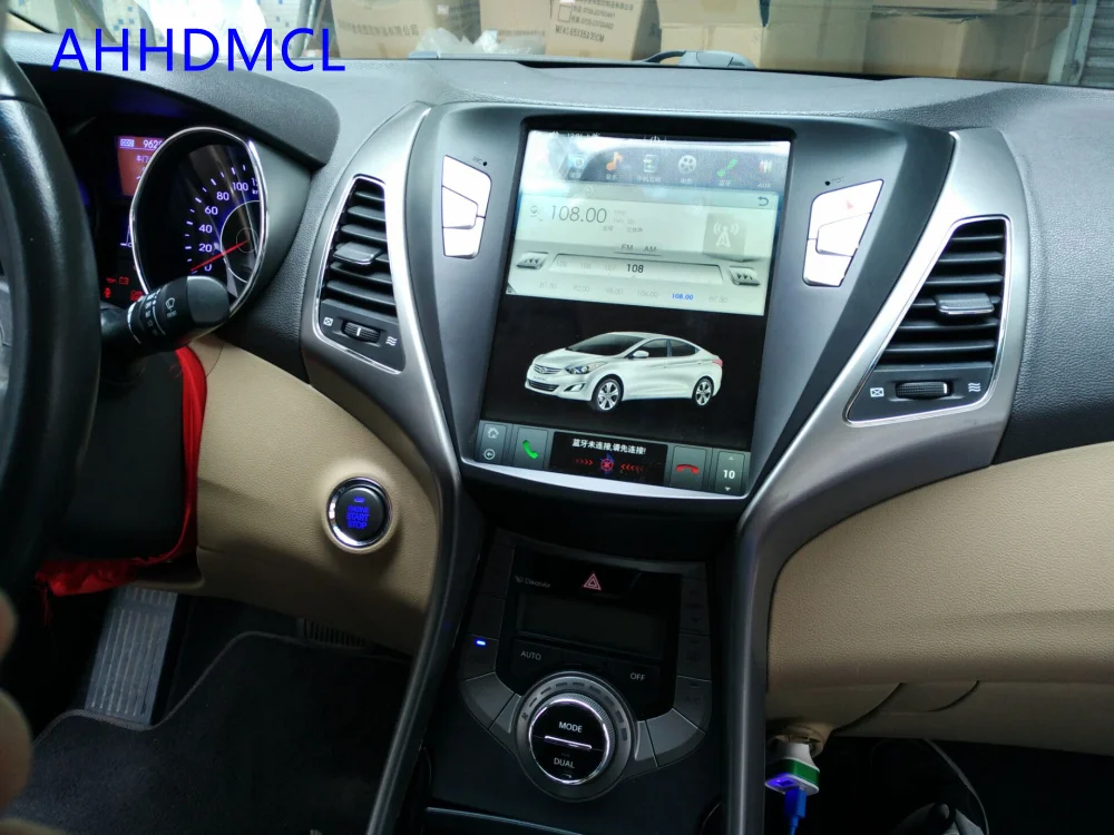 Автомобильный ПК PAD Tesla стиль мультимедийный плеер Android 7,1 gps для hyundai Elantra MD 2011 2012 2013