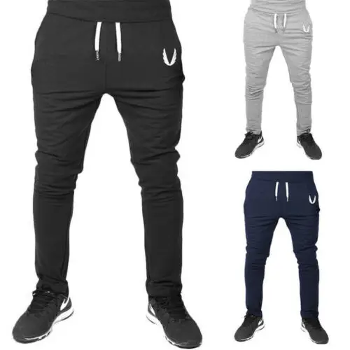 Men Casual Long Sport Pants Gym Slim Fit Trousers Running Joggers Sweatpants | Мужская одежда