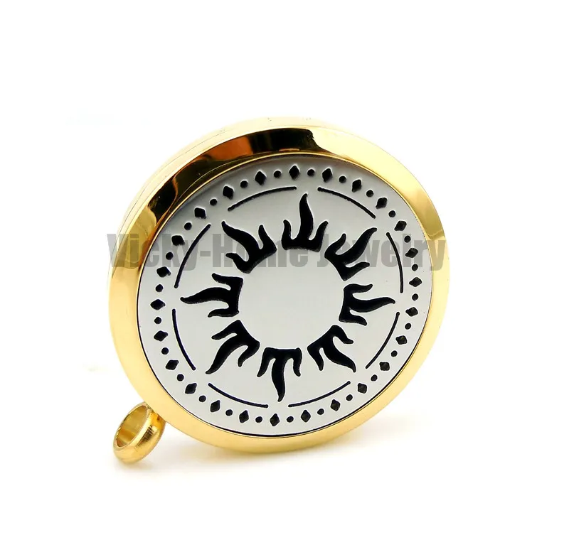 Ароматерапия/эфирные масла из нержавеющей стали с цепочкой подарок Sun (30 мм) духи