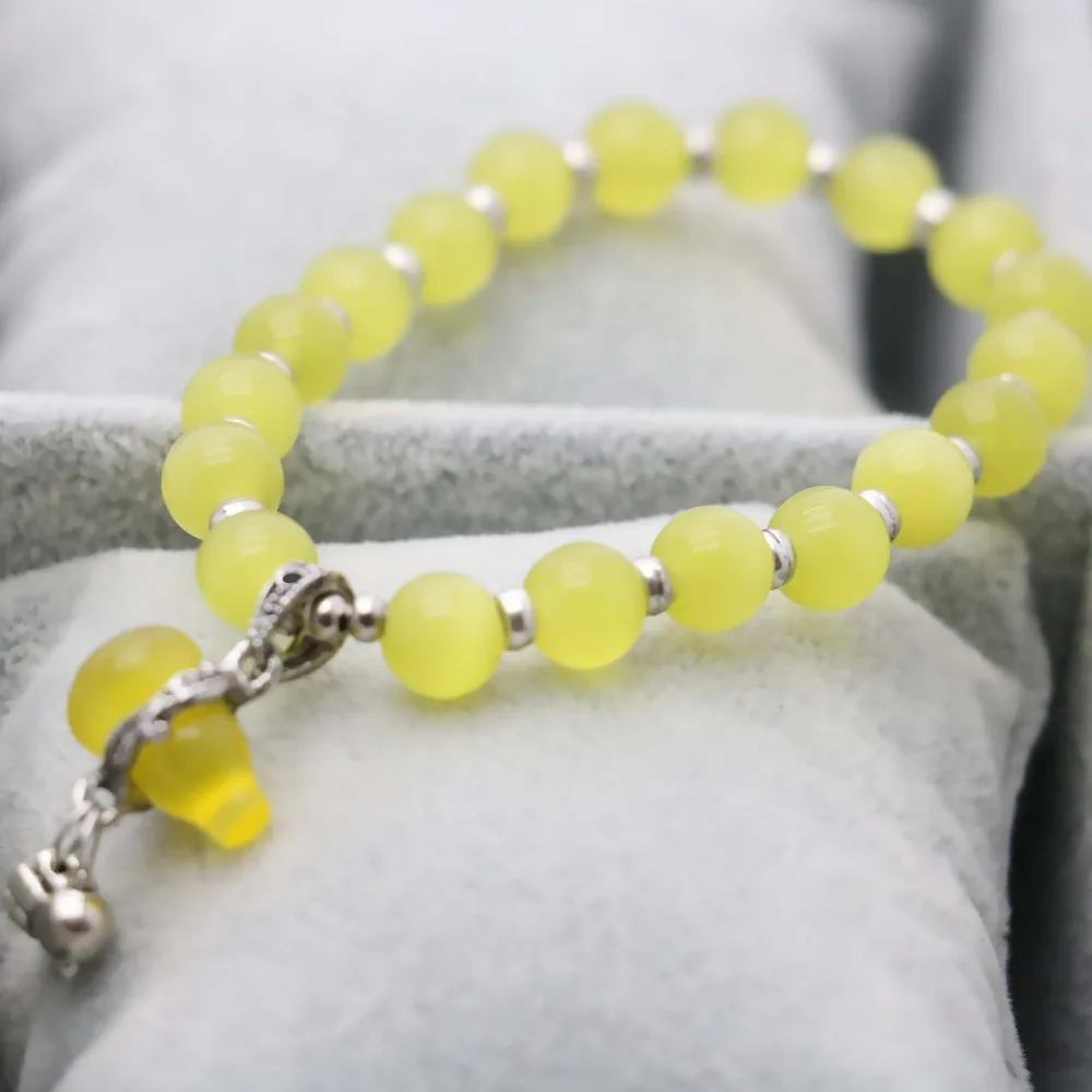8 мм в ретро стиле с желтыми кошачьими глазами бисер Опаловый браслет из