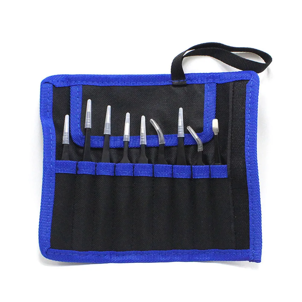 Антистатический пинцет из нержавеющей стали 9 шт./лот антистатические