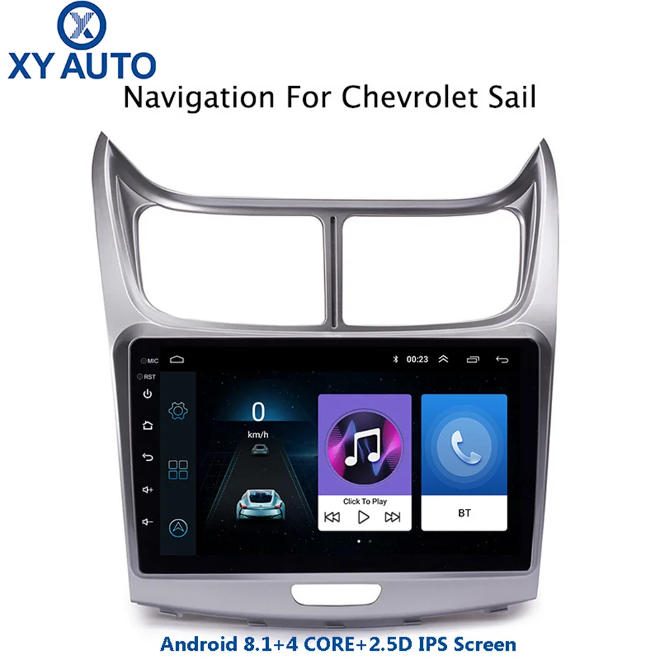 9 дюймов 2.5D IPS Закаленное HD Мульти сенсорный экран Android 8 1 NAVI для Chevrolet SAil 2010 2013 с