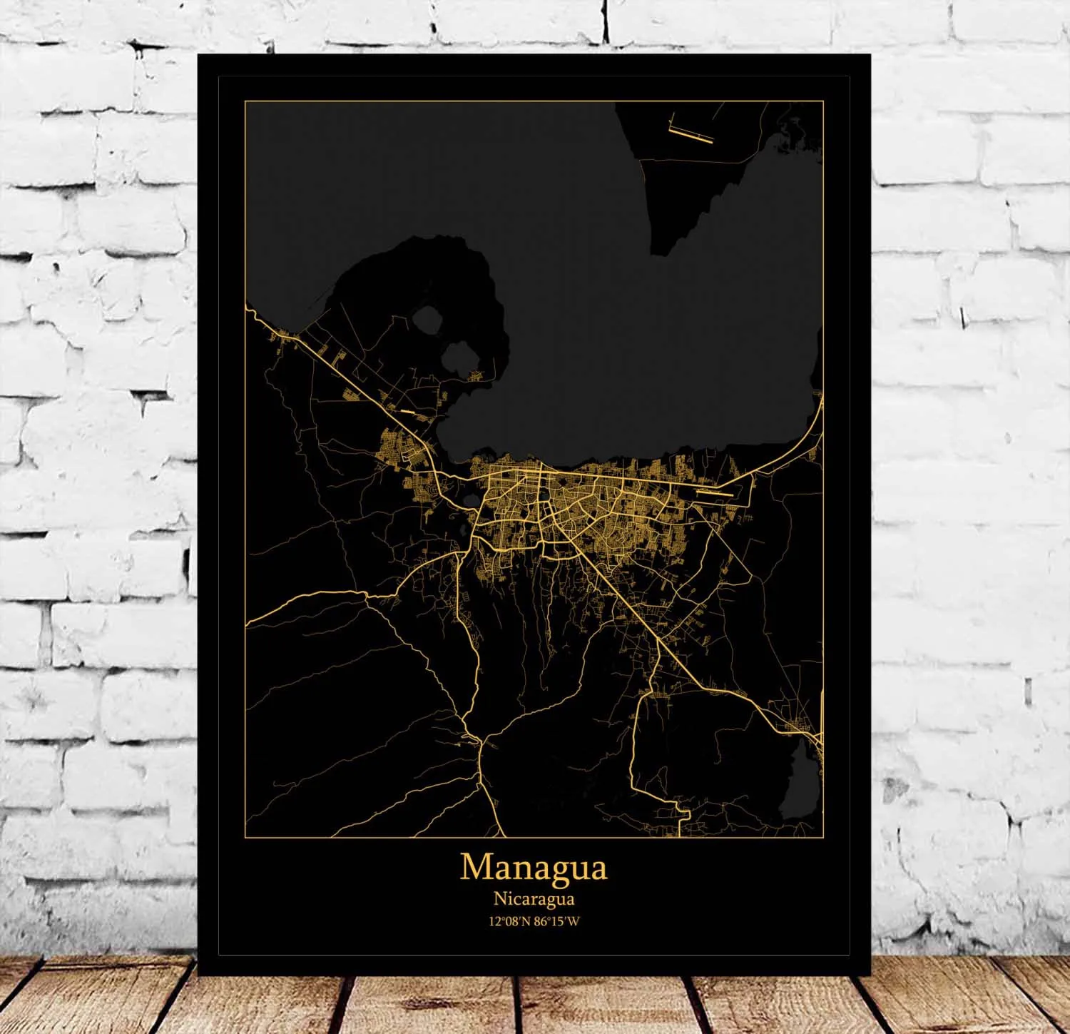 

Managua Nicaragua Map Poster