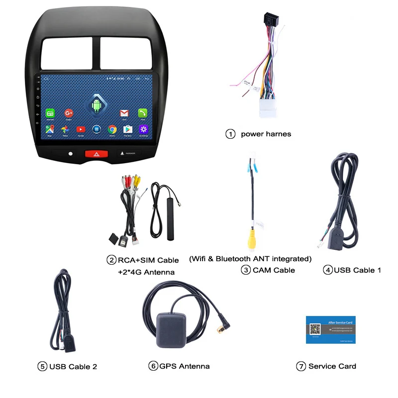 4G Lte все Netcom 10,1 дюймов Android 8,0 для Mitsubishi ASX(2013-) Автомобильная dvd-навигационная система мультимедийная система