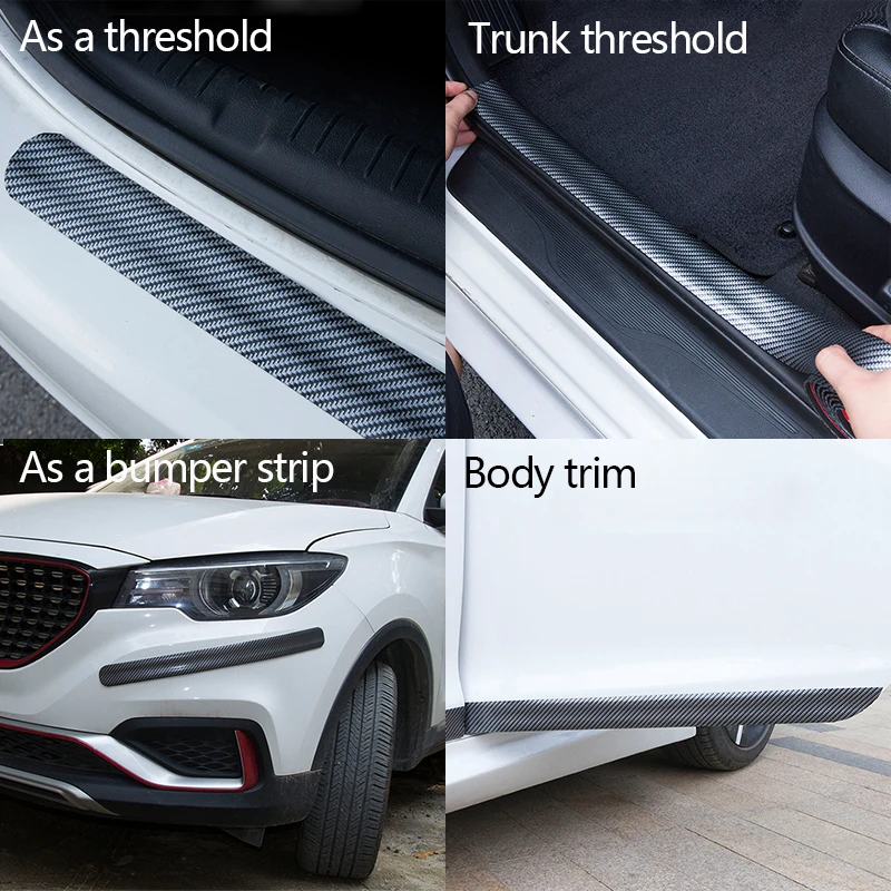 Автомобильная Наклейка 3D из углеродного волокна автомобильная Защита от царапин