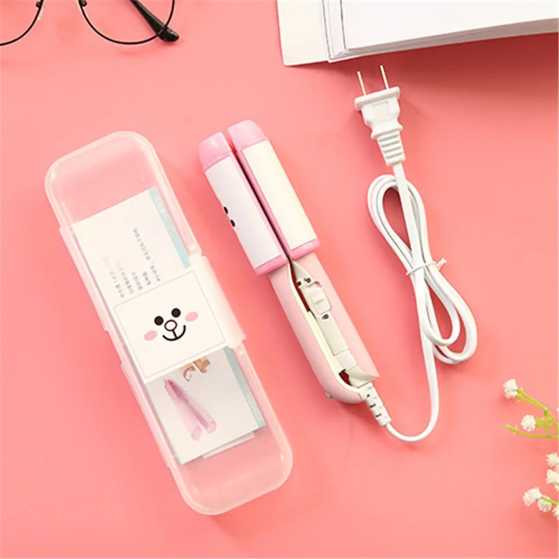 Электрический утюжок для укладки волос плойка с мультяшными рисунками мини