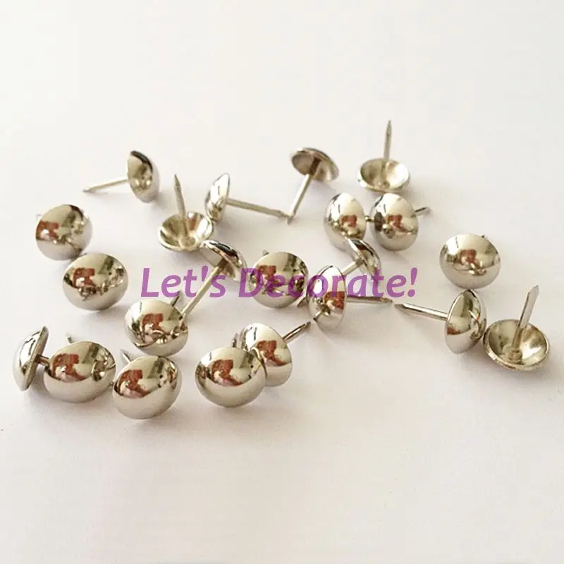 D11mm x L17mm 150 шт./лот, латунные/никелевые/Бронзовые/золотистые/черные винтажные антикварные декоративные гвозди для дивана, гвозди для обивки, гвозди для стула DIY - Цвет: D11mm x L17mm