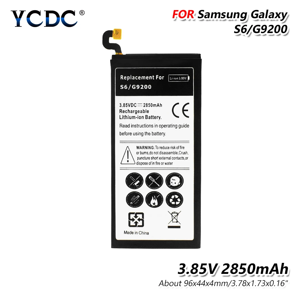Аккумулятор для смартфона Samsung Galaxy S6 G920 G9200 G920f G920i G920A G920P G920V G920S G920T емкость 2850