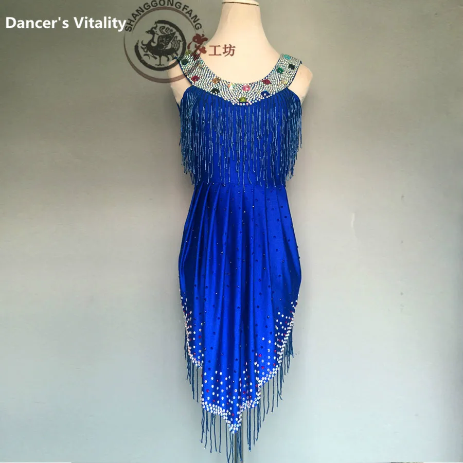 2017 платье для латинских танцев с кисточками танцевальное женщин платья