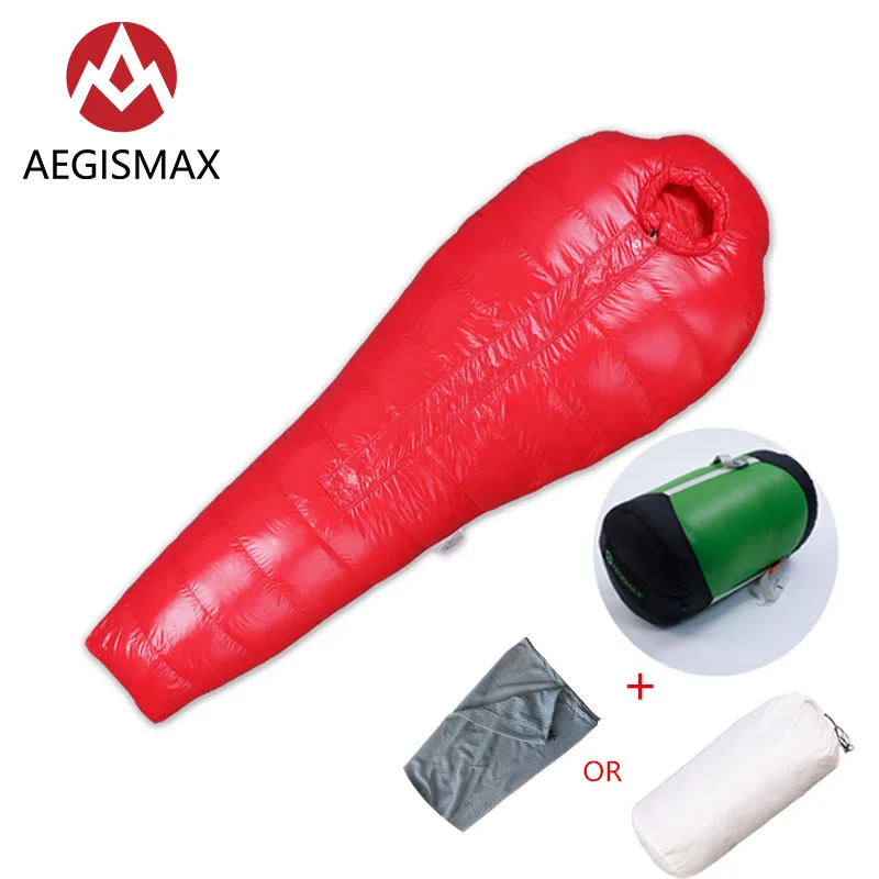 AEGISMAX AEGIS-B800/B1000 серия спальный мешок с утиным пухом для кемпинга на открытом воздухе 3D полное окружение Munny утепленный спальный мешок