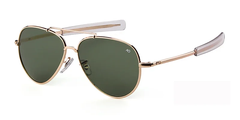 c1-gold-green Авиационные солнцезащитные очки, мужские, wo, мужские,, американская армия, военные, оптические, AO, солнцезащитные очки, пилот, оттенки 8057, Oculos de sol masculino - Цвет линз: c1-gold-green