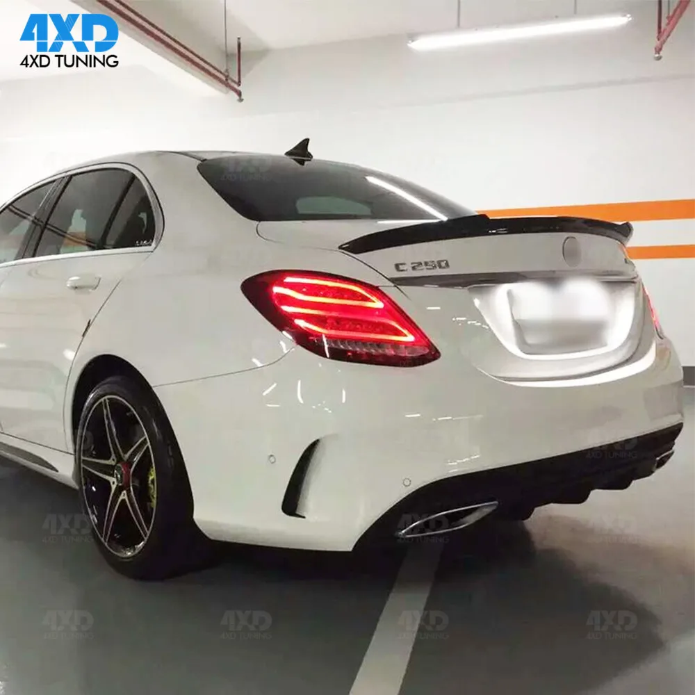 W205 седан спойлер из углеродного волокна для Mercedes C63 AMG C220 C200 C250 C260 задний Багажник