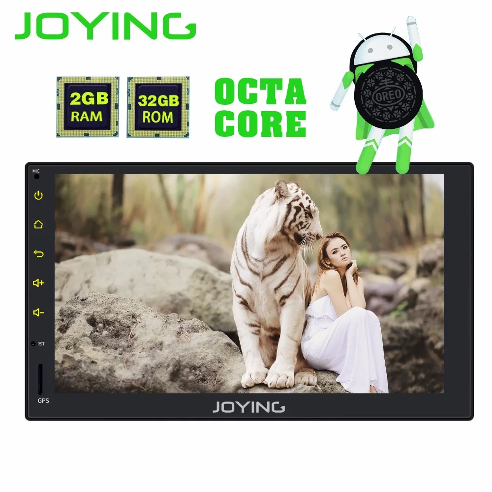 JOYING 2 DIN universal 7'' Android 8.0 car stereo 2GB RAM Octa 8 Core Radio GPS System Car Head unit Multimedia HD Player no DVD |