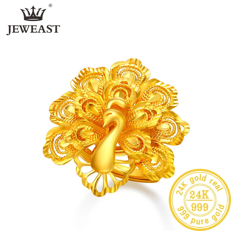 BTSS 24K кольцо из чистого золота Настоящее AU 999 кольца из твердого золота элегантные блестящие красивые высококлассные трендовые классические ювелирные изделия горячая Распродажа Новинка