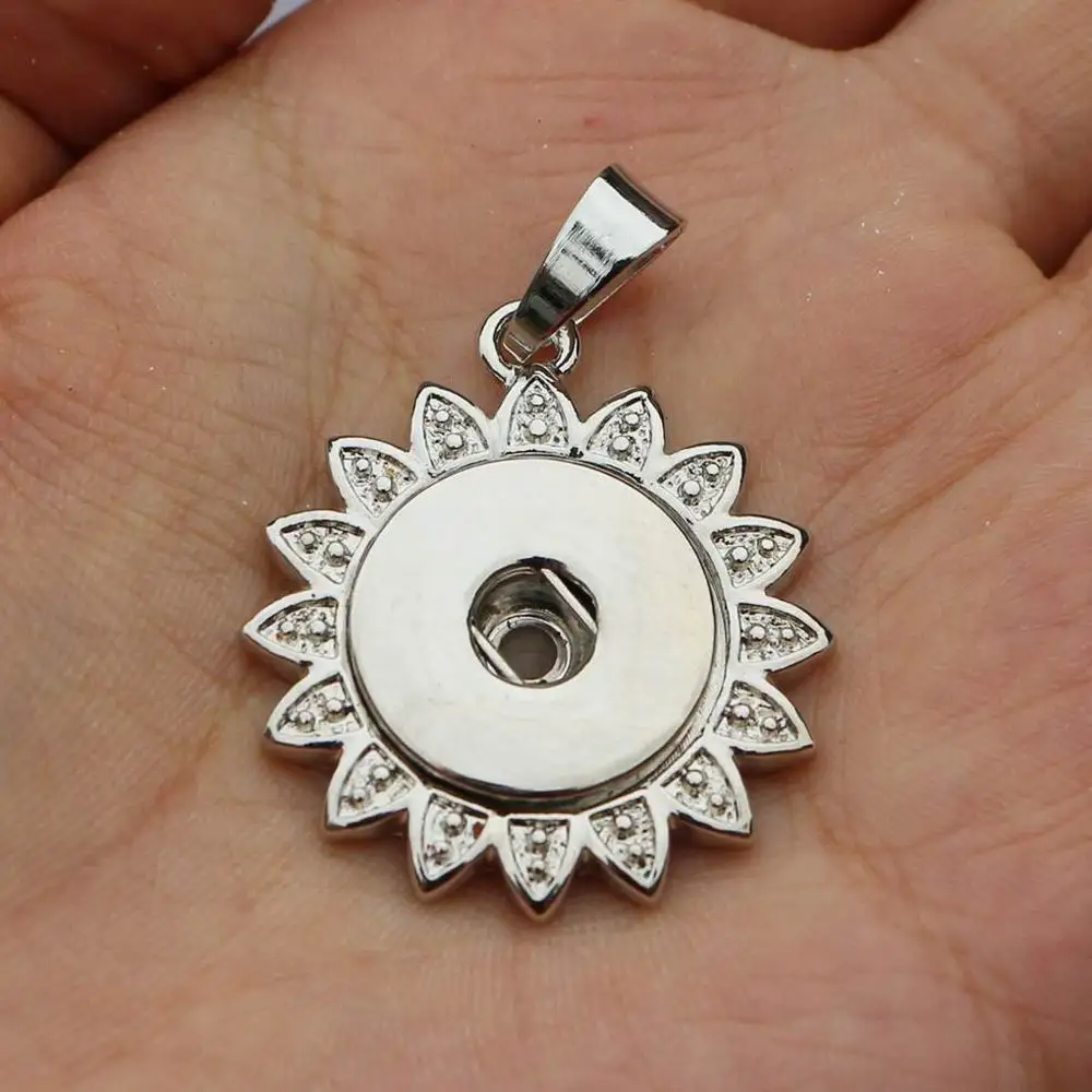 50 см стальной цепи солнце металлический аксессуар в виде цветка кулон с кнопкой