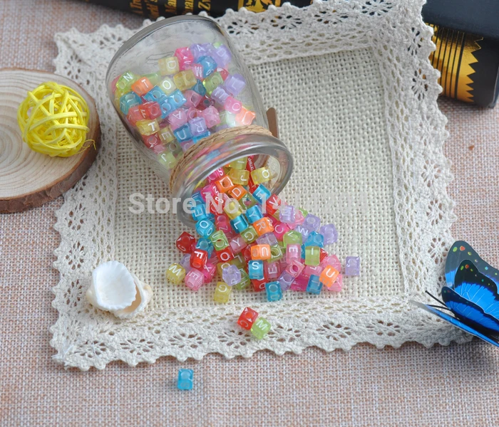 200 шт. акриловые бусины для изготовления ювелирных изделий 6 х6 мм|beads spacers beads|beads for
