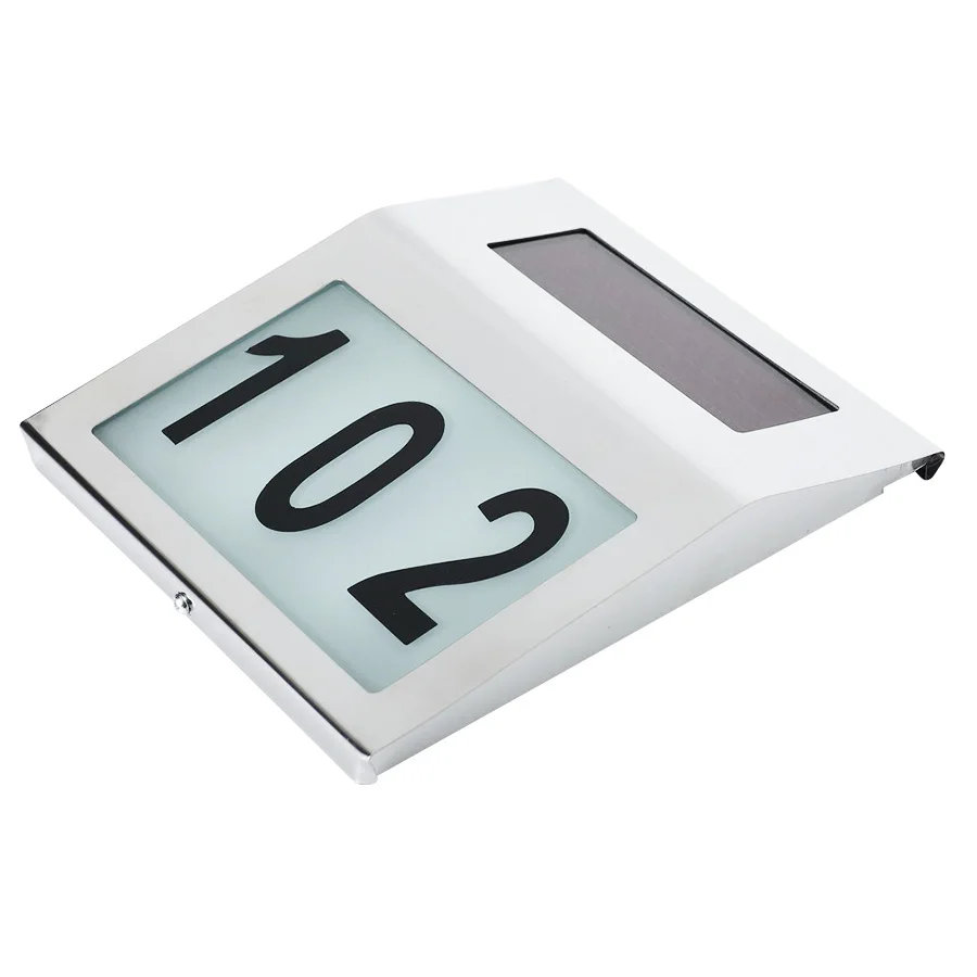 Солнечная светодиодная адресная дверь наружная лампа нержавеющие стальные